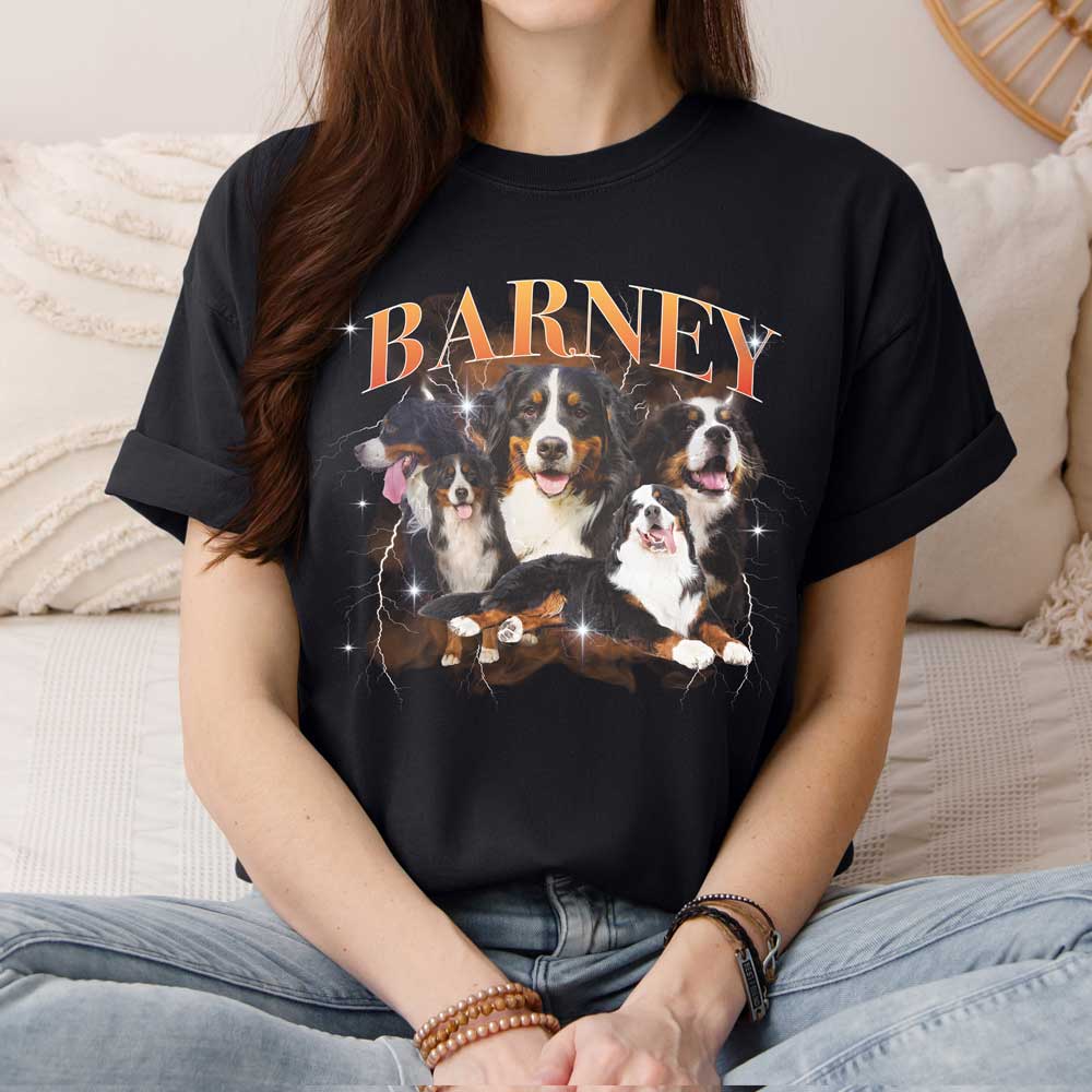 Custom Bootleg Retro Vintage T-Shirt Retro 90s Graphic Tee Pet Tee