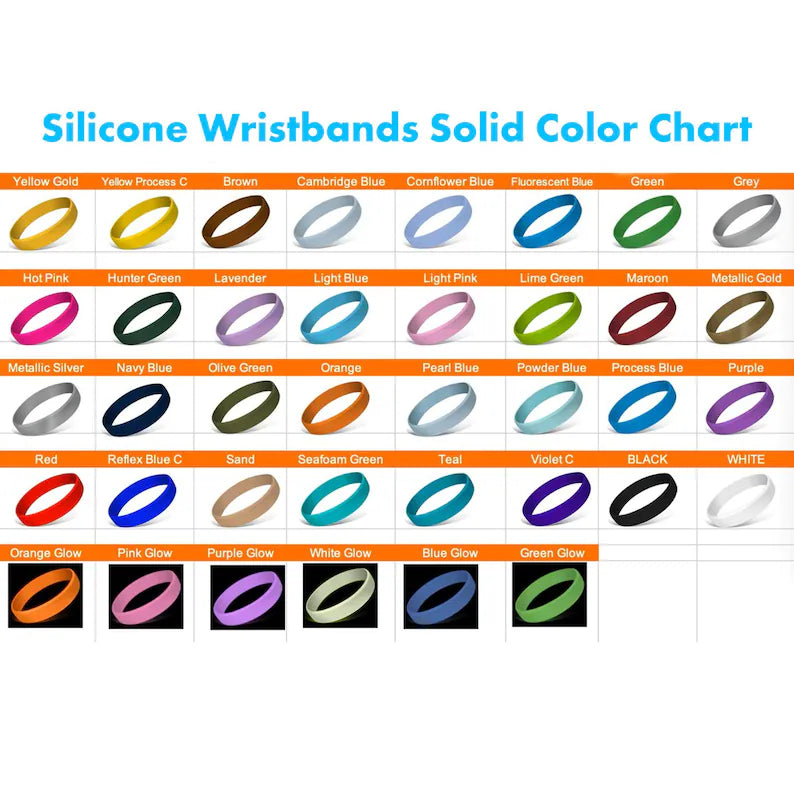 Debossed Personalized Silicone Wristbands