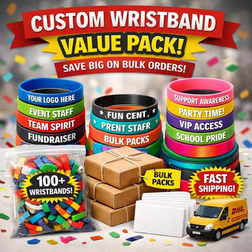 Embossed Imprinted Custom Silicone Wristbands