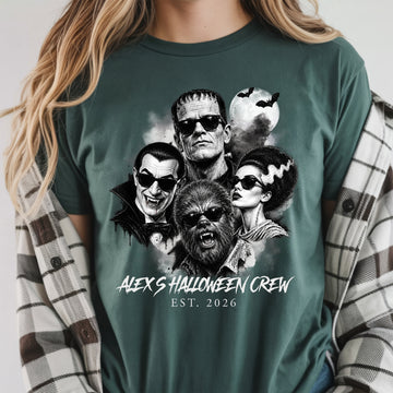 Retro Halloween Monster Crew T-Shirt
