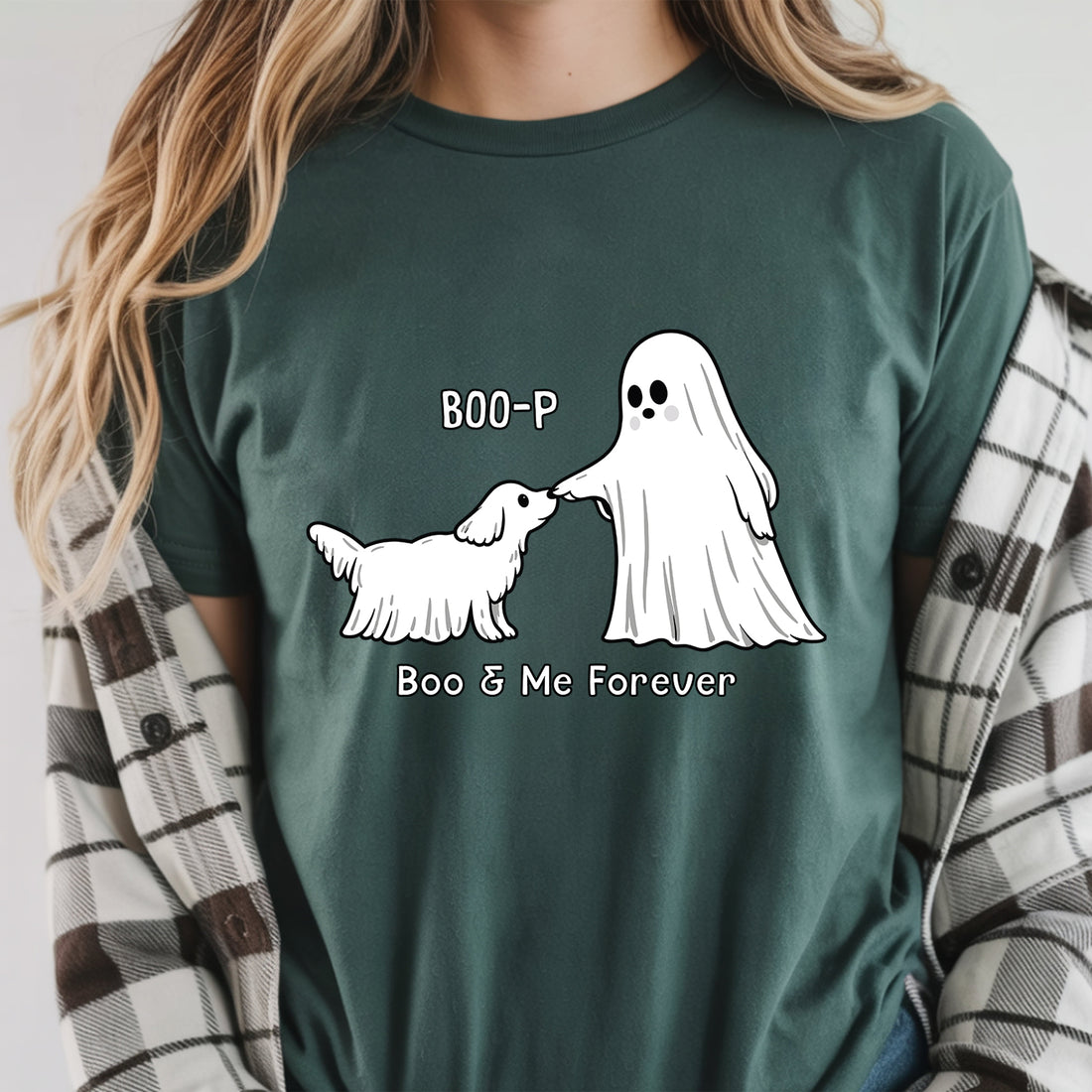 Cute Boo & Me Forever Halloween Ghost & Dog T-Shirt