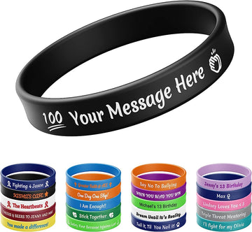 Imprinted Custom Silicone Wristbands