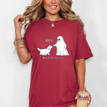 Cute Boo & Me Forever Halloween Ghost & Dog T-Shirt