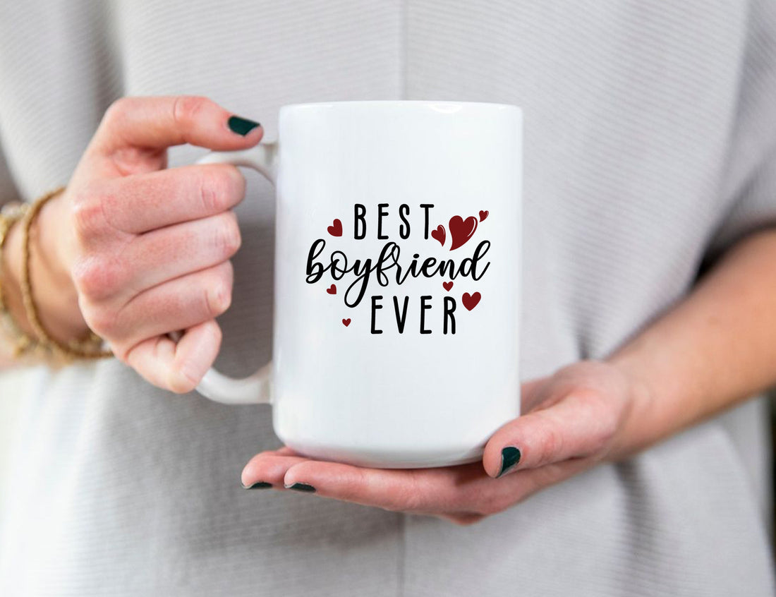 Personalised Best Girlfriend, Best Boyfriend Ever Mug Printed on Both Sides