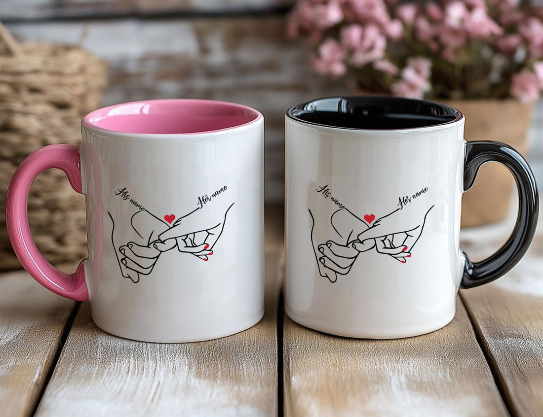 Personalised Pinkey Promise Valentine Special Mug Printed on Both Sides