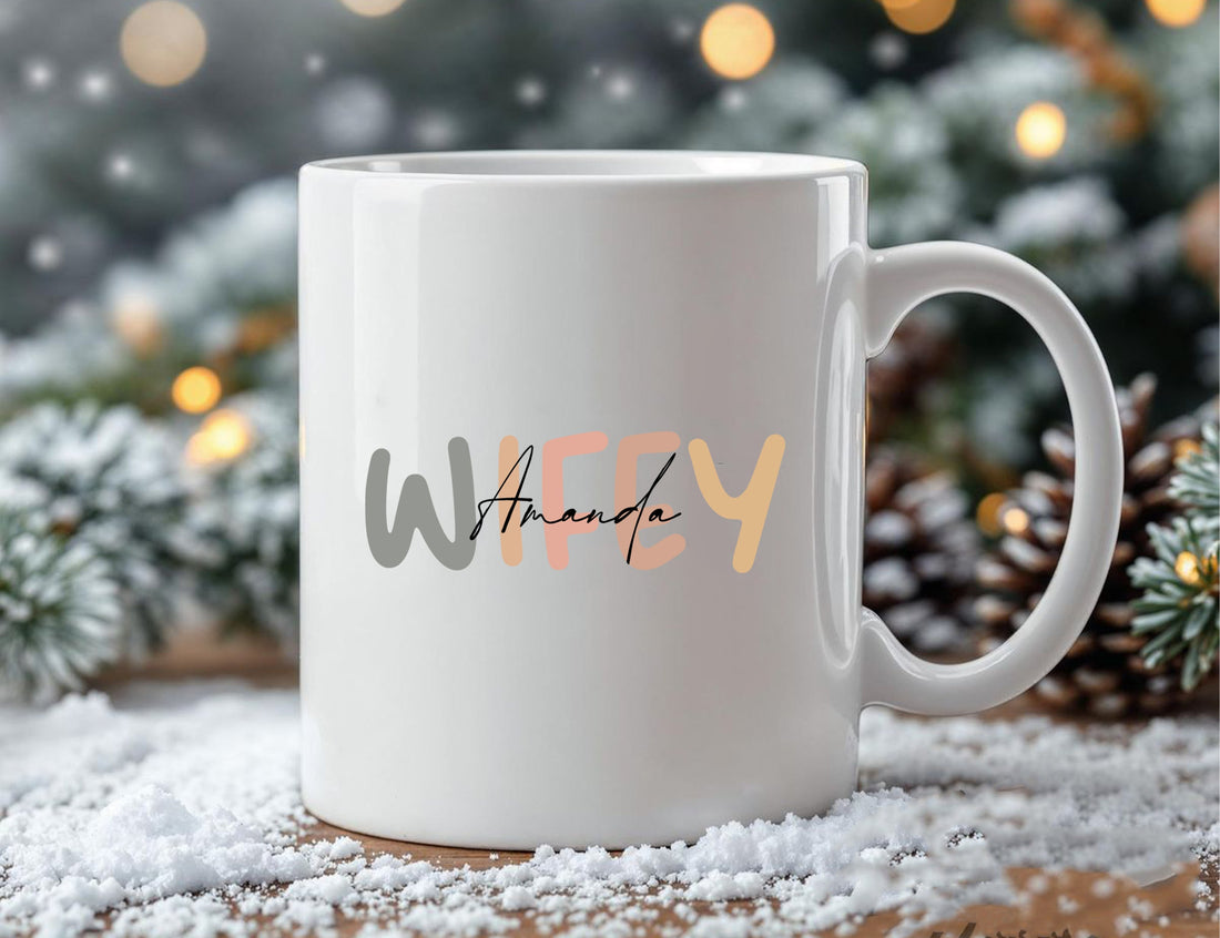 Personalised Wifey – Nutrition Facts Mug  Printed on Both Sides