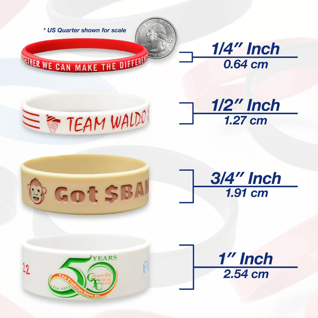 Custom Glow in Dark Silicone Wristbands