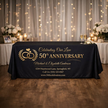 Custom Anniversary Event Tablecloth