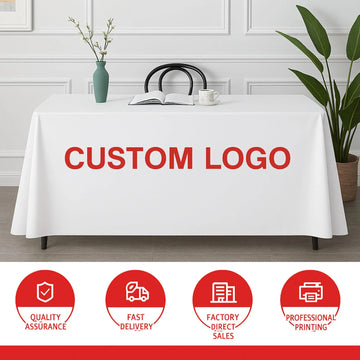 Custom Table Throw with Logo and Slogan
