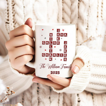 Personalised Crossword Scrabable  Mug  Printed on Both Sides