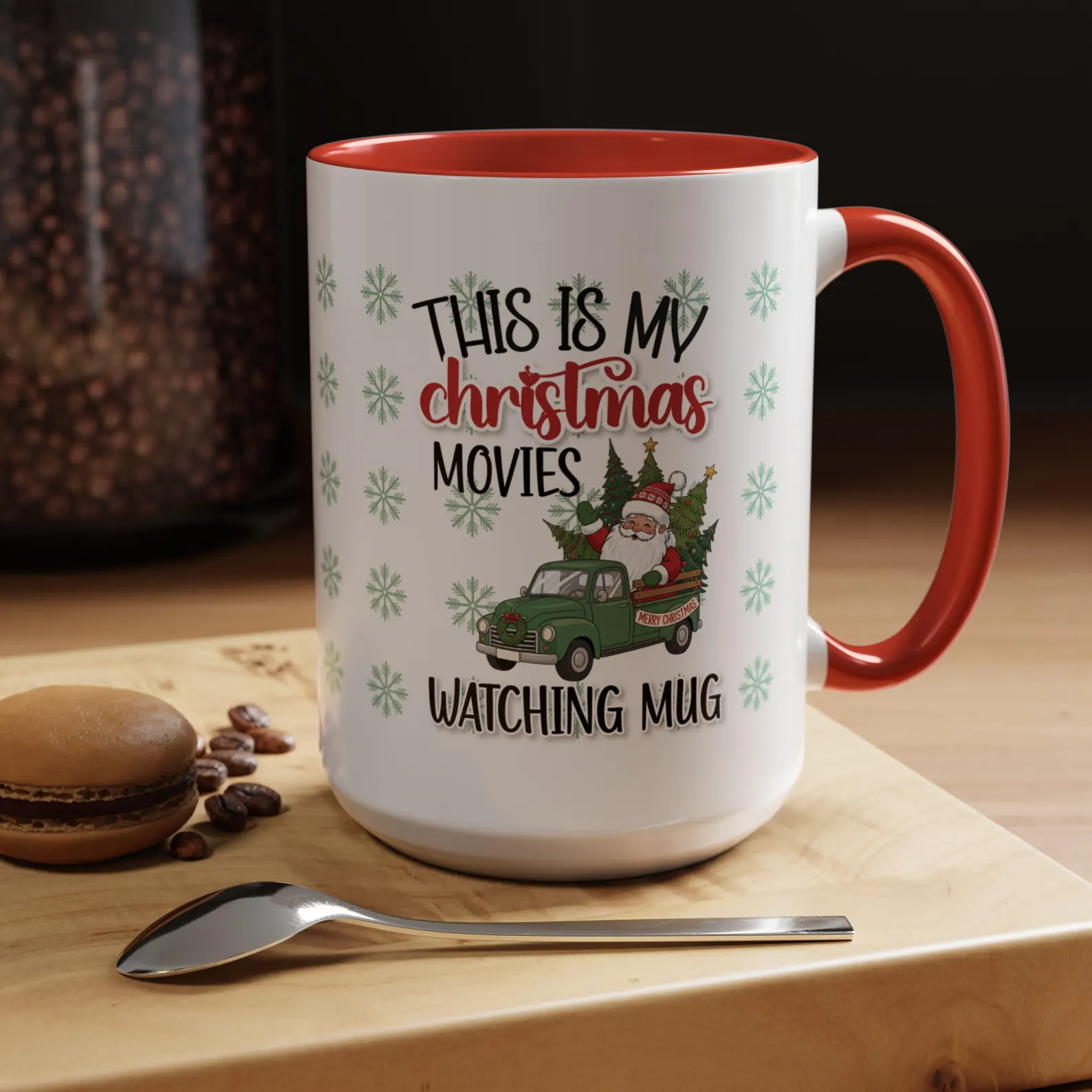01 Christmas Movie Watching Coffee Mug - Image 1