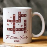 Personalized Family Name Mug Scrabble Crossword Gift