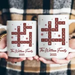Personalized Family Name Mug Scrabble Crossword Gift - Image 3