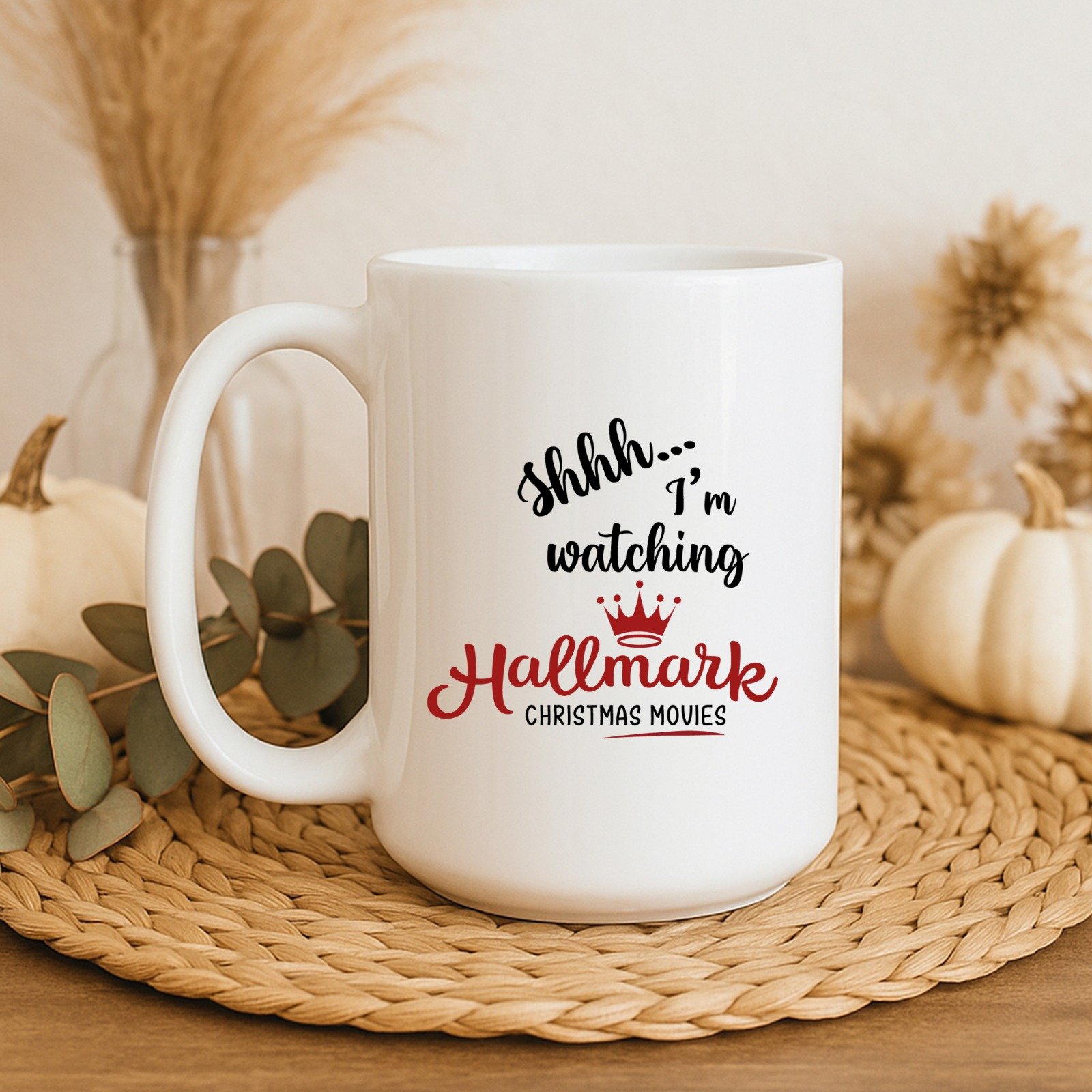 WhatsApp Image 2025-11-09 at 12.27.33 Shhhh Watching Hallmark Christmas Movie Watching Coffee Mug - Image 1