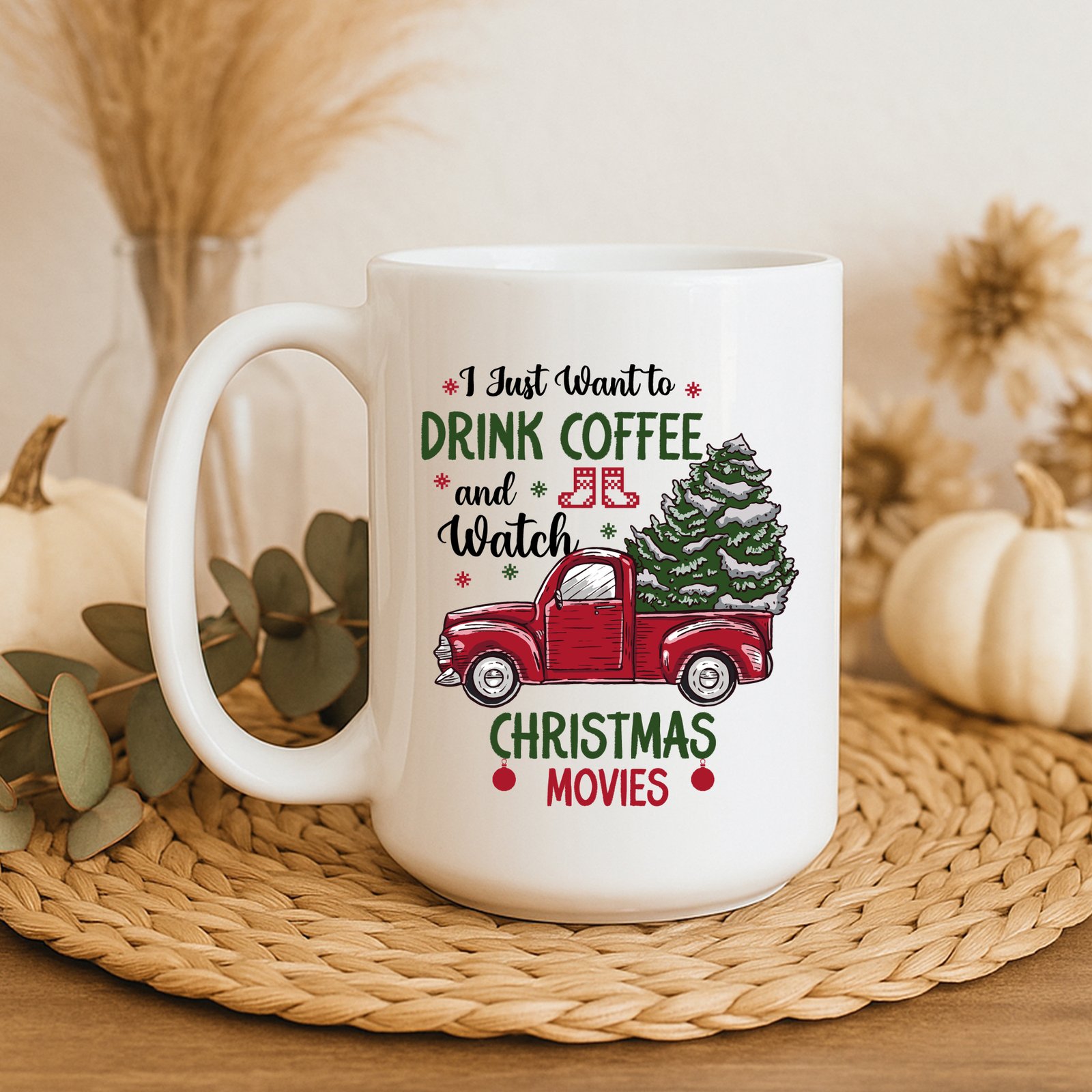 i just want to drink coffee squire I Just Want to Drink Coffee & Watch Movies Mug - Image 1