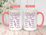 Inspirational “You Are” Scripture Mug – Lavender Christian Gift | Bible Verse Coffee Cup for Women - Image 2